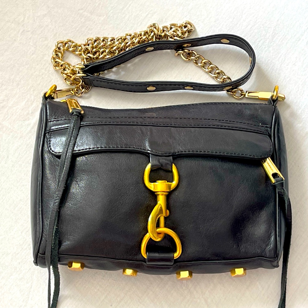 Rebecca Minkoff Mini MAC in Black with Gold